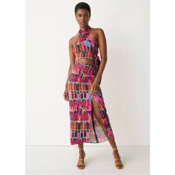 & Other Stories Dresses & Skirts - Multicolor Cotton Midi Skirt